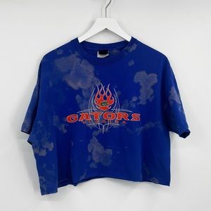 Florida Gators Custom Bleach Splatter Crop Top Size XL